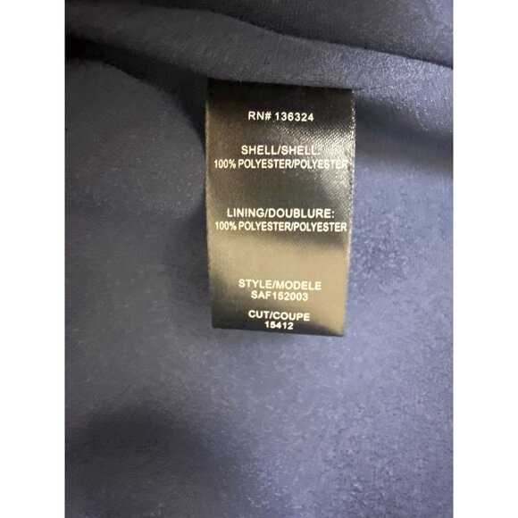 NWT Halston Heritage Navy Sleeveless w/Asymmetrical Neckline Dress Size 10 - Picture 10 of 10